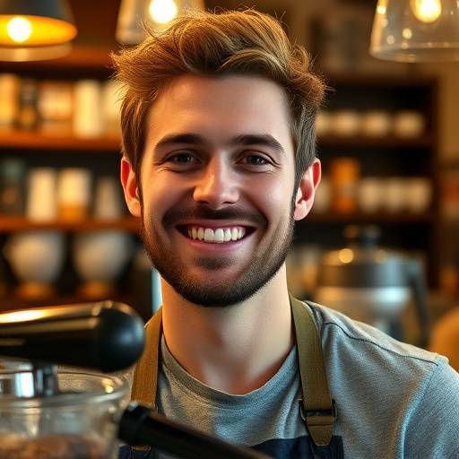 Elias Bergstrom, co-founder and head barista, smiling warmly.