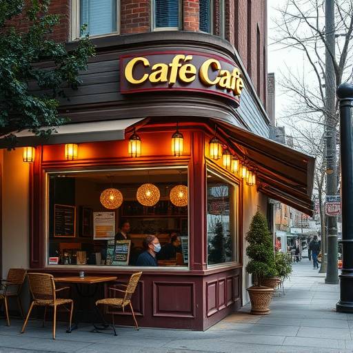 The exterior of Cozy Corner Cafe, located on a corner in Ballard, Seattle. Outdoor seating is visible.